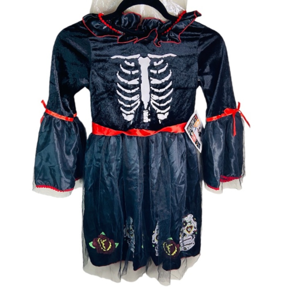 HALLOW’S EVE Day of The Dead Tulled
Dress Halloween Costume Girl’s Size Large 10 - Picture 2 of 9